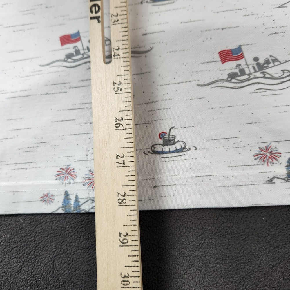 Travis Mathew Lake Break Polo Shirt Mens Large White Nautical Patriotic Casual‎ - Picture 9 of 10